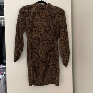 Long sleeve Zara cheetah print dress